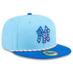 Light Blue/Blue New York Yankees New Era 2025 Fourth of July 59FIFTY Fitted Hat