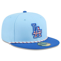 Light Blue/Royal Los Angeles Dodgers New Era 2025 Fourth of July 59FIFTY Fitted Hat