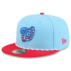 Light Blue/Red Washington Nationals New Era 2025 Fourth of July 59FIFTY Fitted Hat