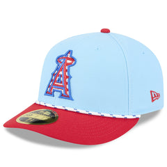 Light Blue/Red Los Angeles Angels New Era 2025 Fourth of July Low Profile 59FIFTY Fitted Hat