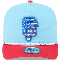 Light Blue/Red San Francisco Giants New Era 2025 Fourth of July Golfer Snapback Hat