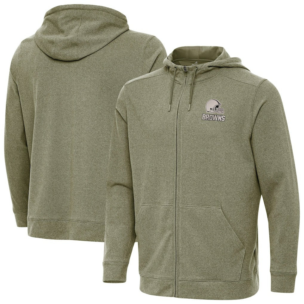 Antigua Effortless Full-Zip Hoodie Jacket - Cleveland Browns Hoodies