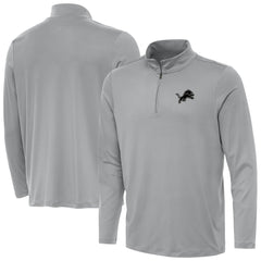 Antigua Reprocess Quarter-Zip Top - Detroit Lions Tops