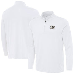 Antigua Reprocess Quarter-Zip Top - Cincinnati Bengals Tops