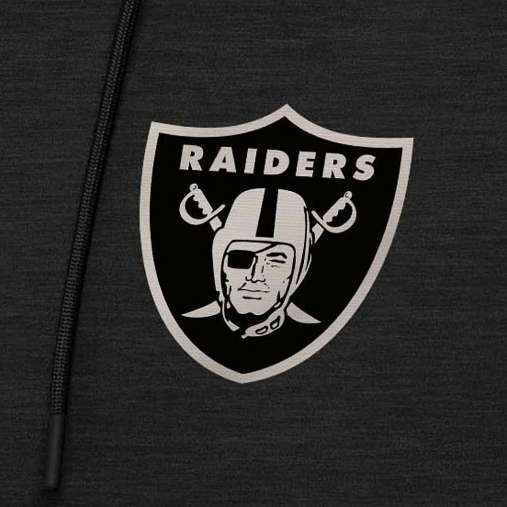 Antigua Spikes Raglan Quarter-Zip Hoodie - Las Vegas Raiders Hoodies