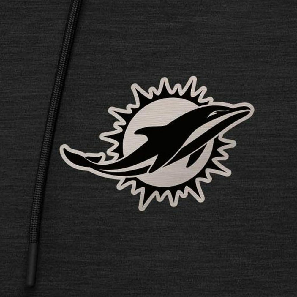 Antigua Spikes Raglan Quarter-Zip Hoodie - Miami Dolphins Hoodies