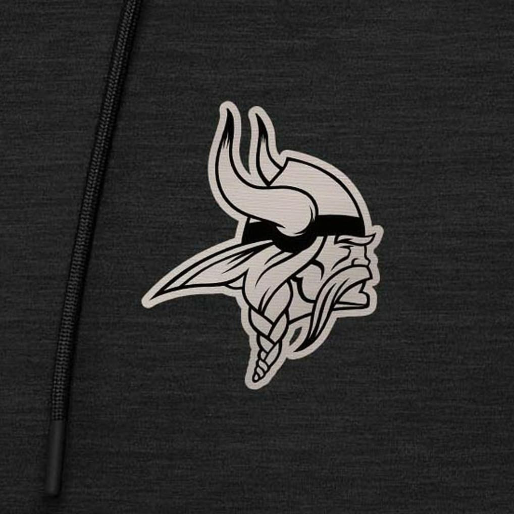 Antigua Spikes Raglan Quarter-Zip Hoodie - Minnesota Vikings Hoodies