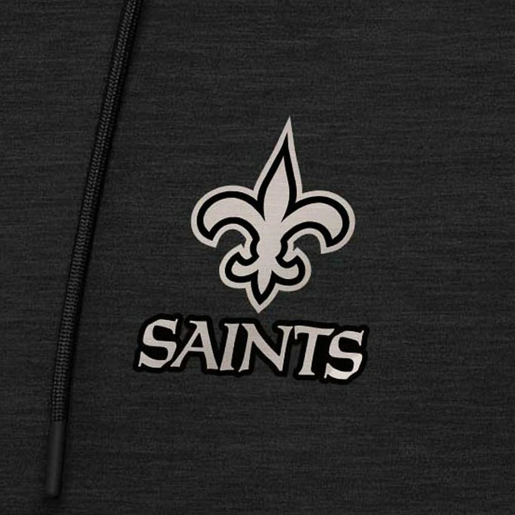 Antigua Spikes Raglan Quarter-Zip Hoodie - New Orleans Saints Hoodies