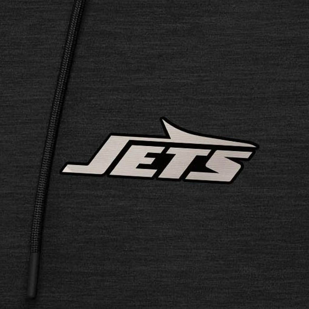 Antigua Spikes Raglan Quarter-Zip Hoodie - New York Jets Hoodies