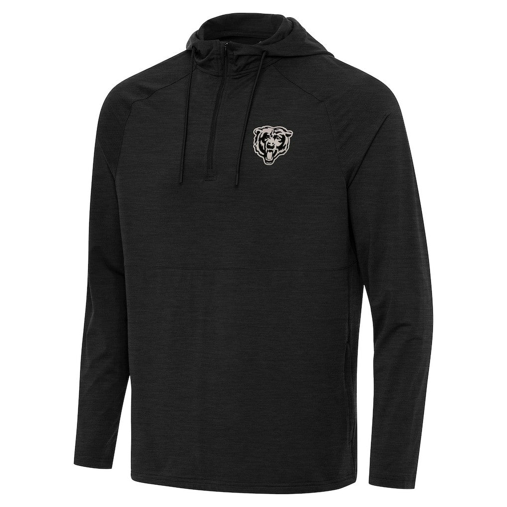 Antigua Spikes Raglan Quarter-Zip Hoodie - Chicago Bears Hoodies