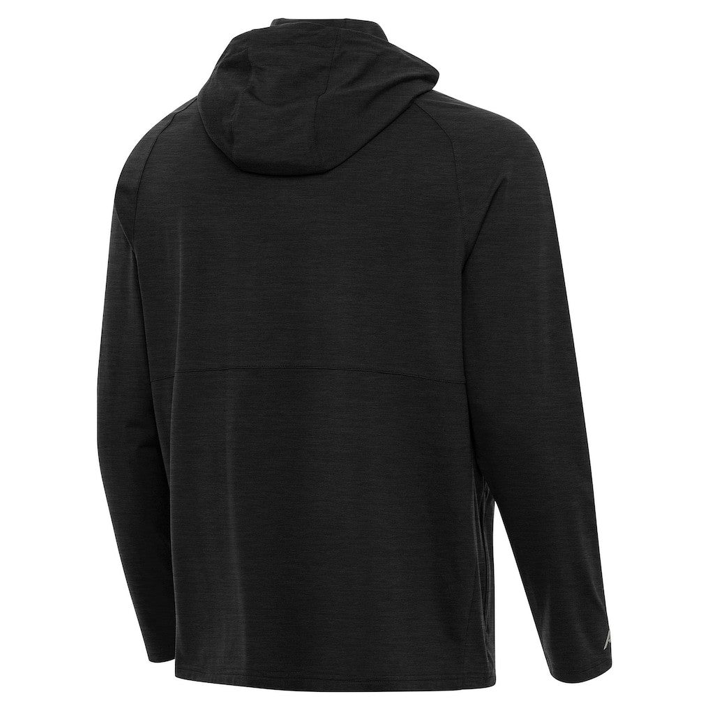 Antigua Spikes Raglan Quarter-Zip Hoodie - Cleveland Browns Hoodies