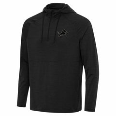 Antigua Spikes Raglan Quarter-Zip Hoodie - Detroit Lions Hoodies