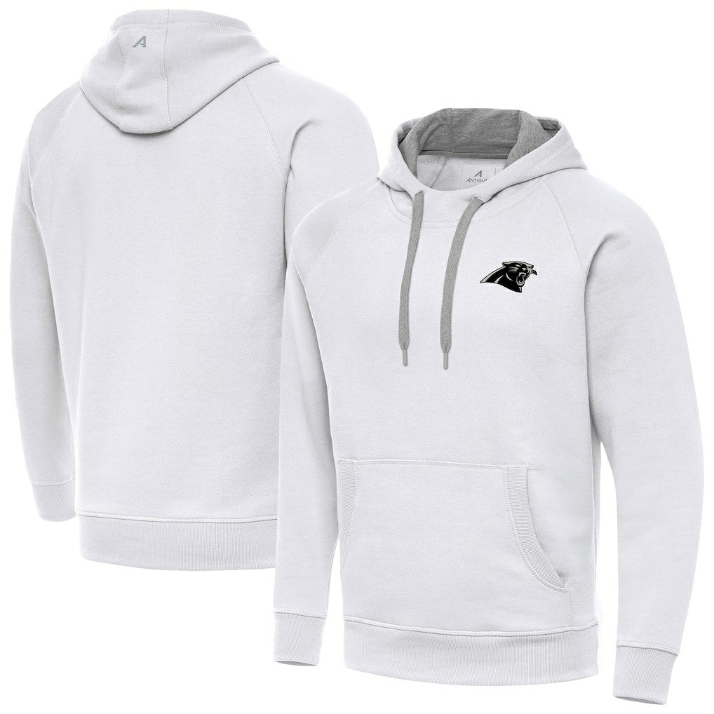 Antigua Brushed Carbon Victory Pullover Hoodie - Carolina Panthers Hoodies