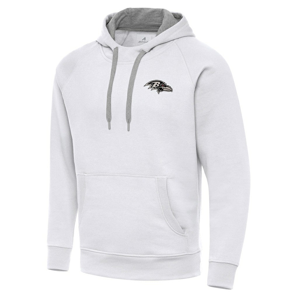 Antigua Brushed Carbon Victory Pullover Hoodie - Baltimore Ravens Hoodies