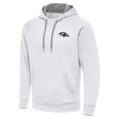 Antigua Brushed Carbon Victory Pullover Hoodie - Baltimore Ravens Hoodies