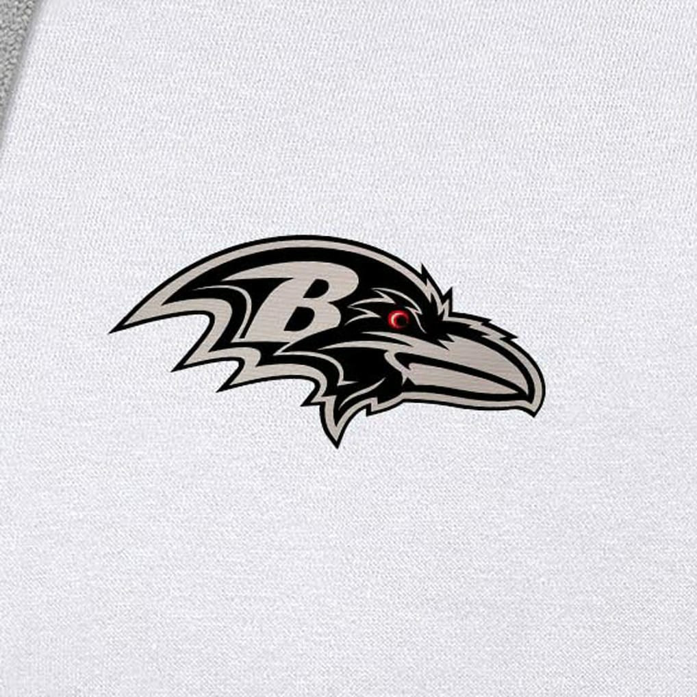 Antigua Brushed Carbon Victory Pullover Hoodie - Baltimore Ravens Hoodies