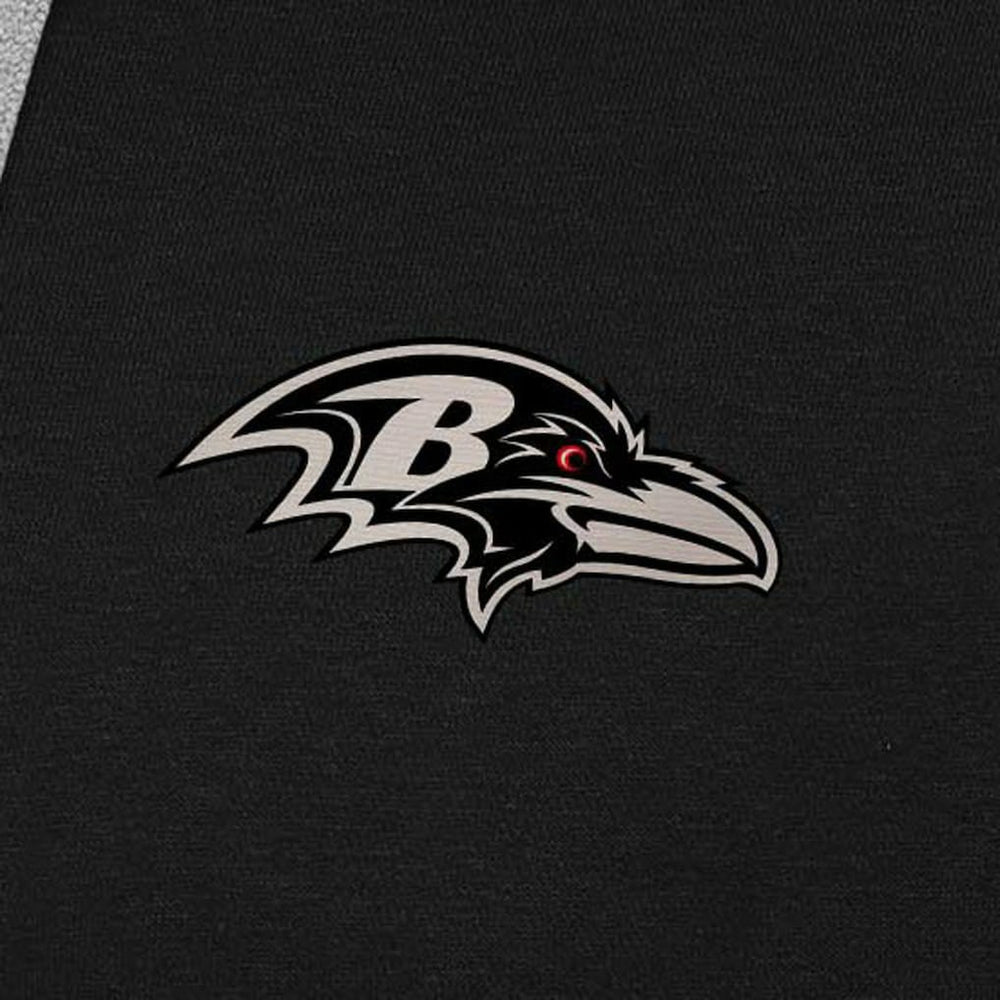 Antigua Brushed Carbon Victory Pullover Hoodie - Baltimore Ravens Hoodies