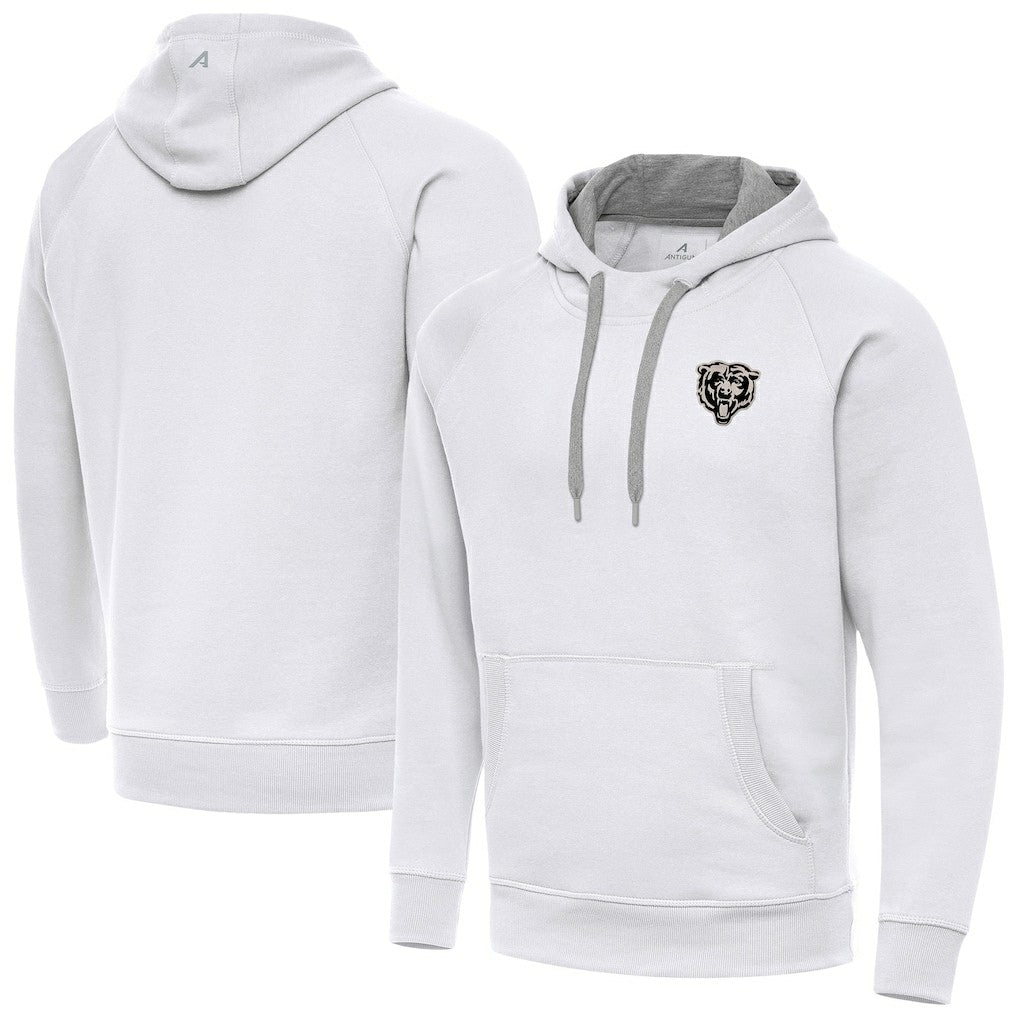 Antigua Brushed Carbon Victory Pullover Hoodie - Chicago Bears Hoodies