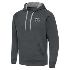 Antigua Brushed Carbon Victory Pullover Hoodie - Chicago Bears Hoodies
