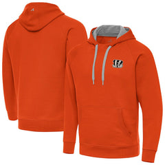 Antigua Brushed Carbon Victory Pullover Hoodie - Cincinnati Bengals Hoodies