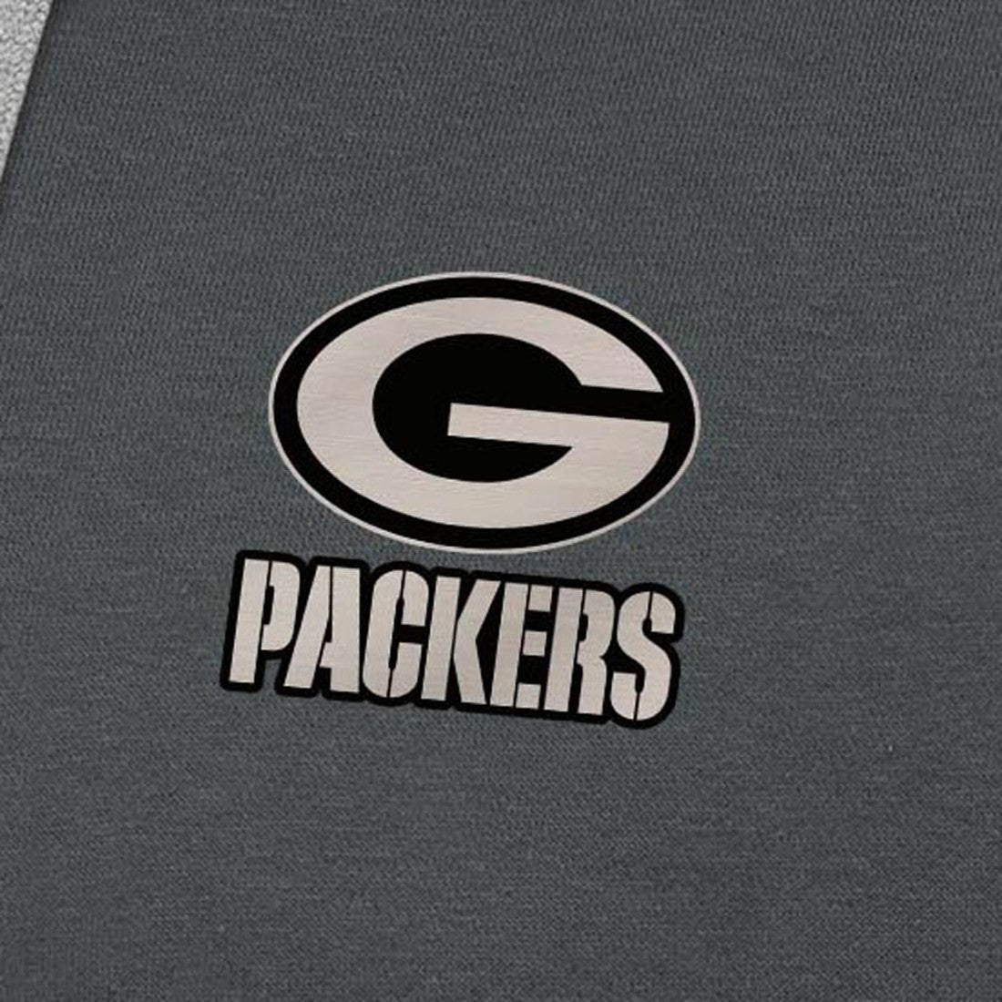 Antigua Brushed Carbon Victory Pullover Hoodie - Green Bay Packers Hoodies