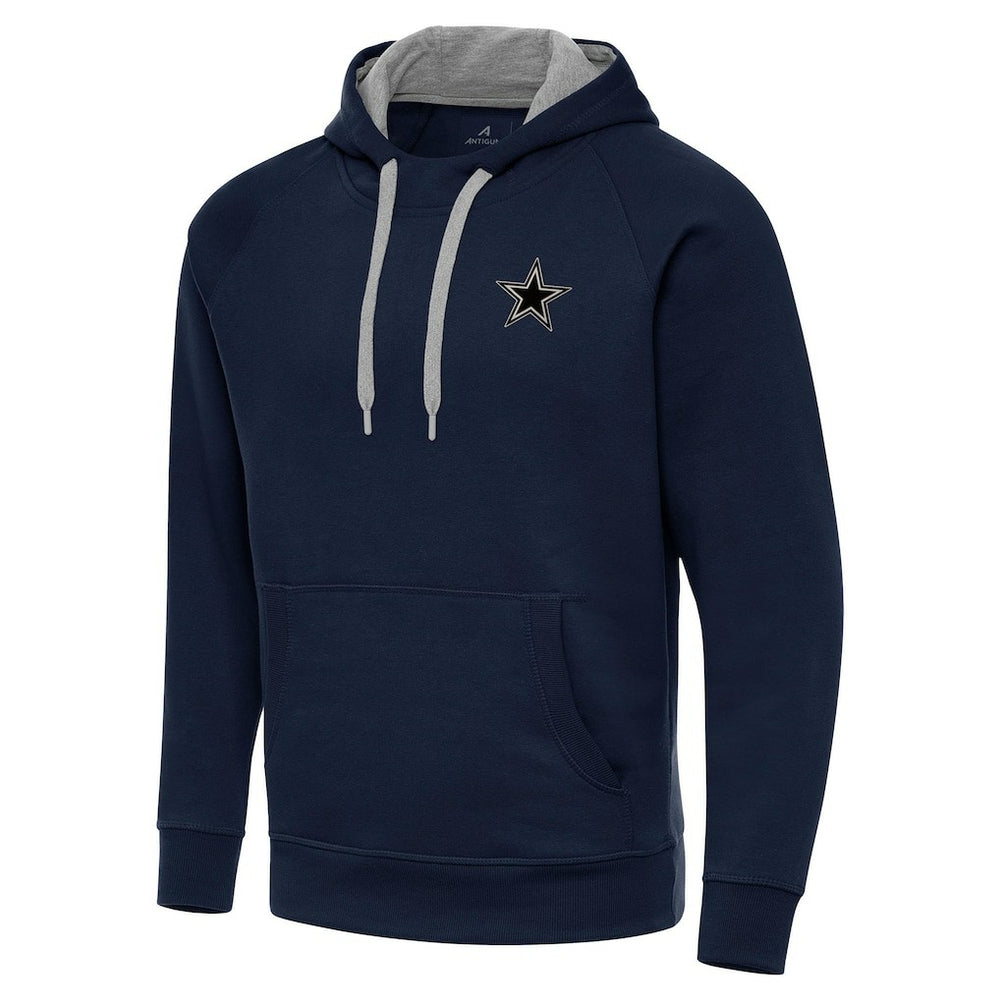 Antigua Brushed Carbon Victory Pullover Hoodie - Dallas Cowboys Hoodies