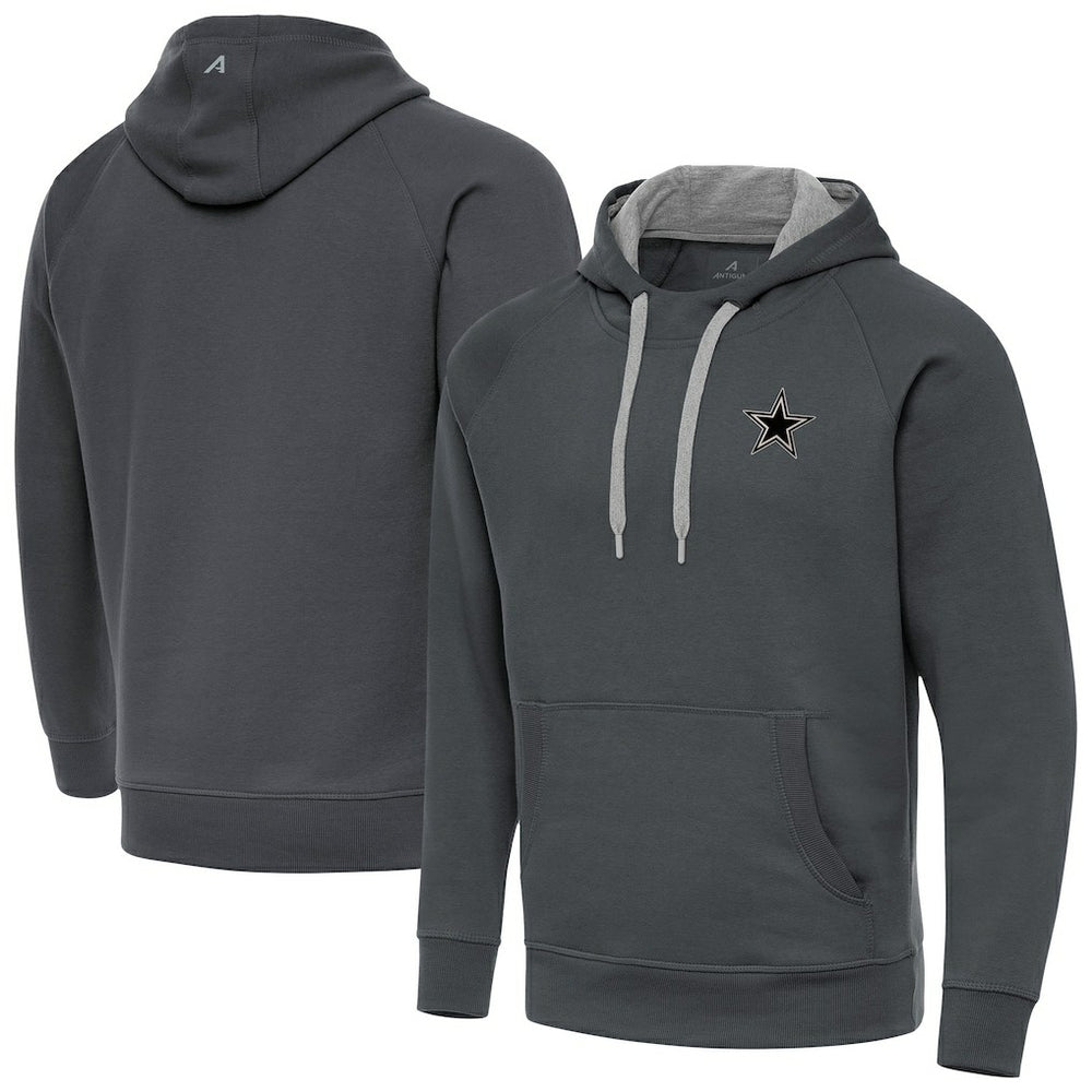 Antigua Brushed Carbon Victory Pullover Hoodie - Dallas Cowboys Hoodies