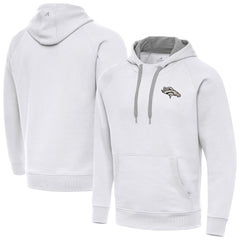 Antigua Brushed Carbon Victory Pullover Hoodie - Denver Broncos Hoodies