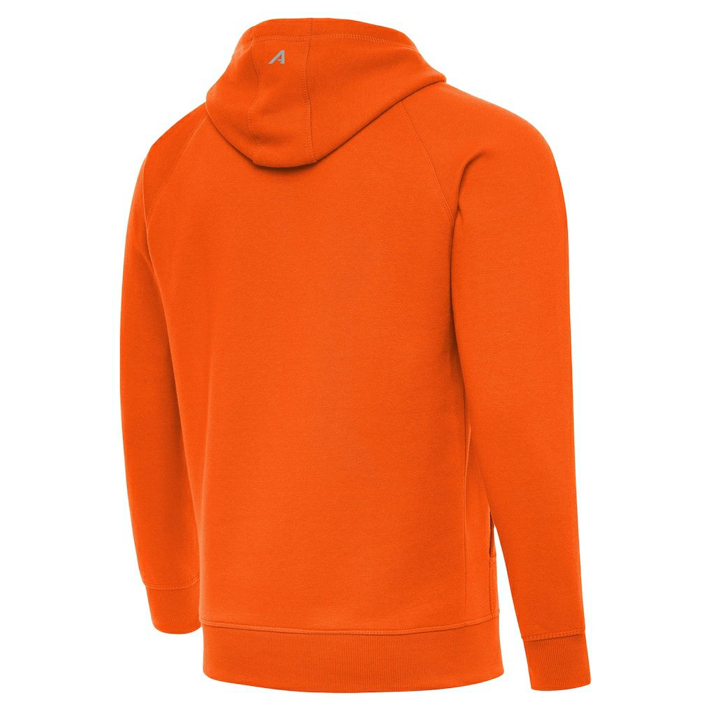 Antigua Brushed Carbon Victory Pullover Hoodie - Denver Broncos Hoodies