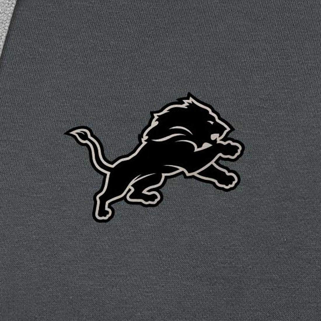 Antigua Brushed Carbon Victory Pullover Hoodie - Detroit Lions Hoodies