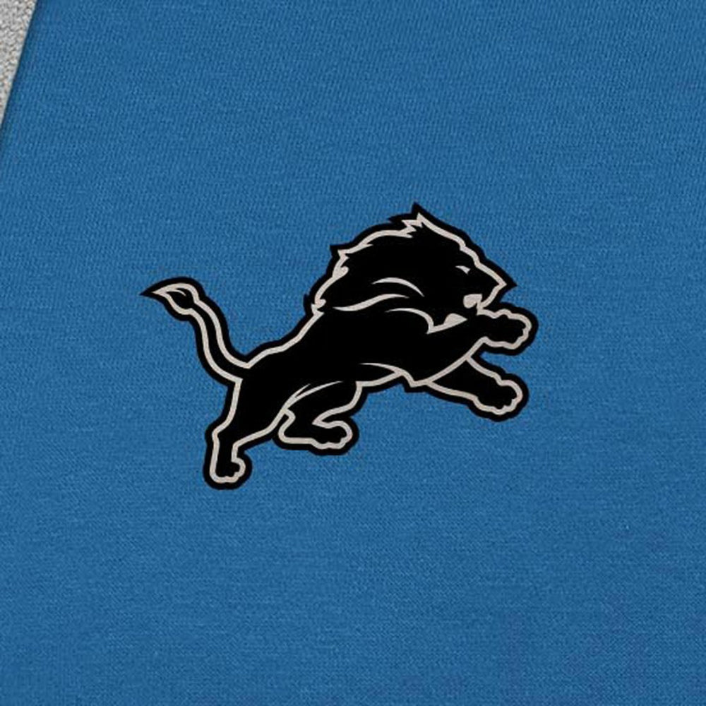 Antigua Brushed Carbon Victory Pullover Hoodie - Detroit Lions Hoodies