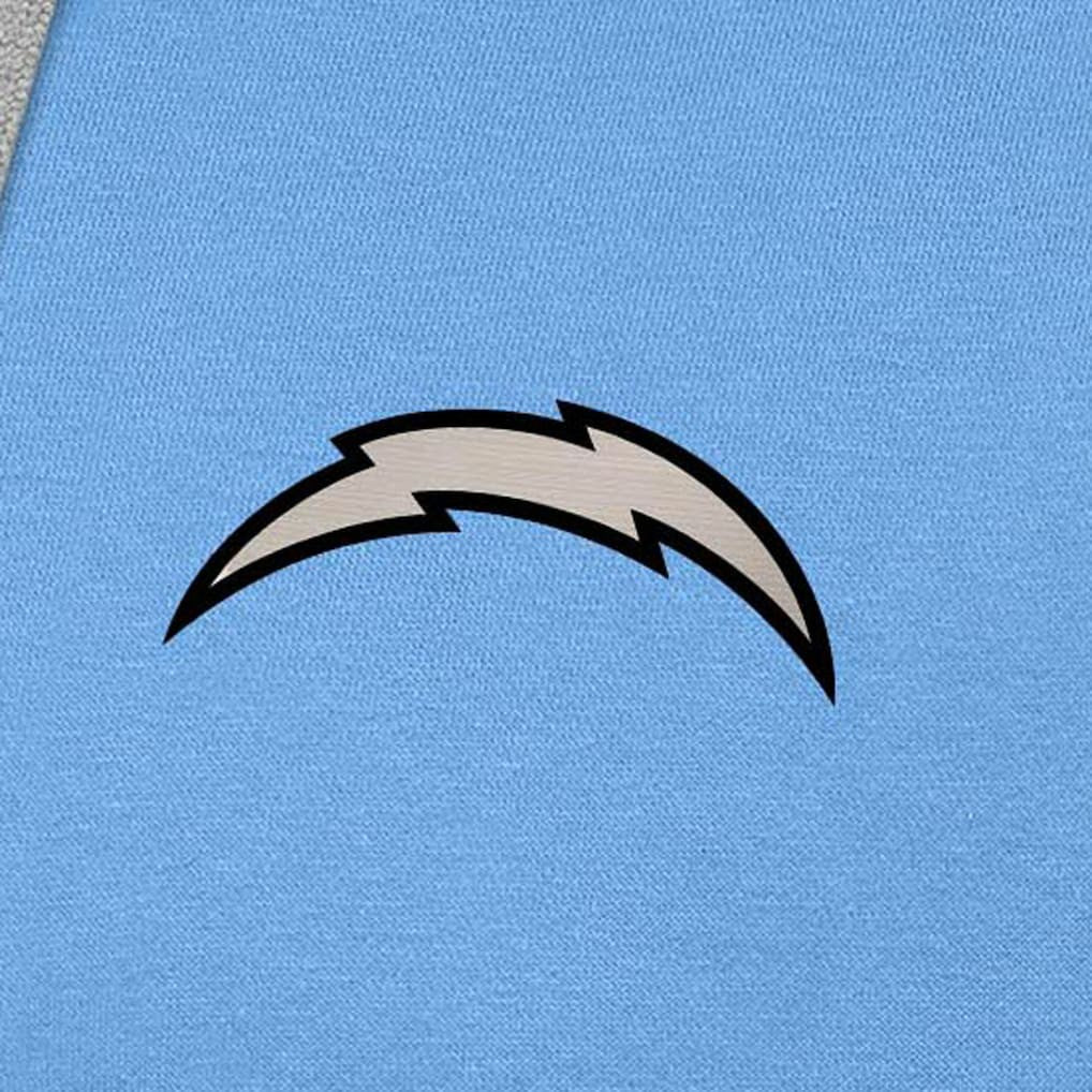 Antigua Brushed Carbon Victory Pullover Hoodie - Los Angeles Chargers Hoodies