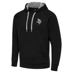 Antigua Brushed Carbon Victory Pullover Hoodie - Minnesota Vikings Hoodies
