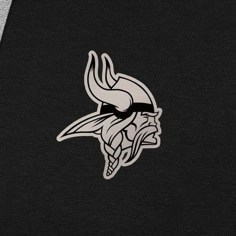 Antigua Brushed Carbon Victory Pullover Hoodie - Minnesota Vikings Hoodies