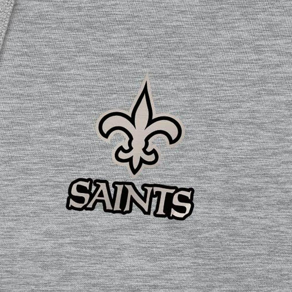 Antigua Brushed Carbon Victory Pullover Hoodie - New Orleans Saints Hoodies