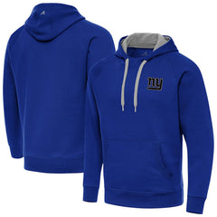 Antigua Brushed Carbon Victory Pullover Hoodie - New York Giants Hoodies