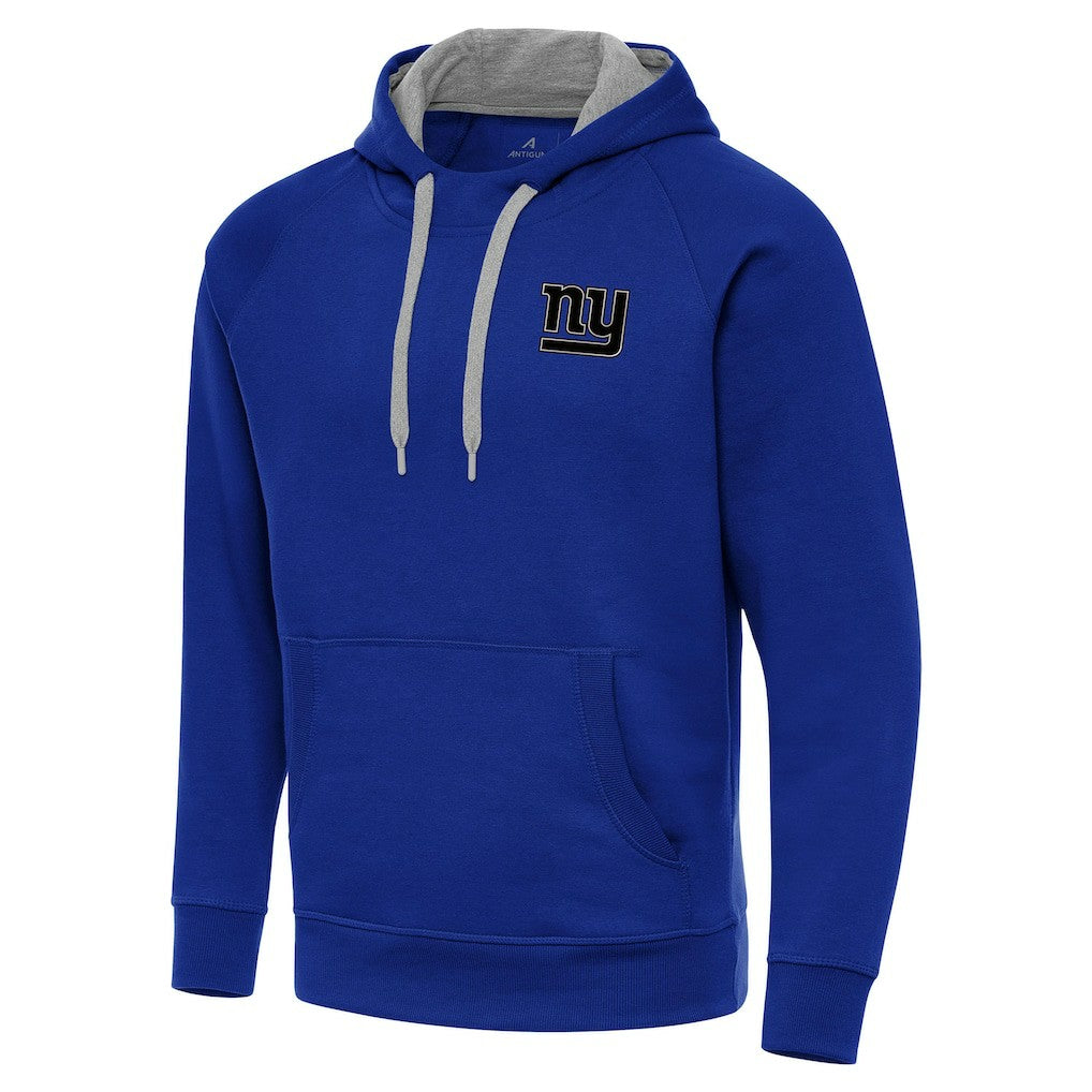 Antigua Brushed Carbon Victory Pullover Hoodie - New York Giants Hoodies