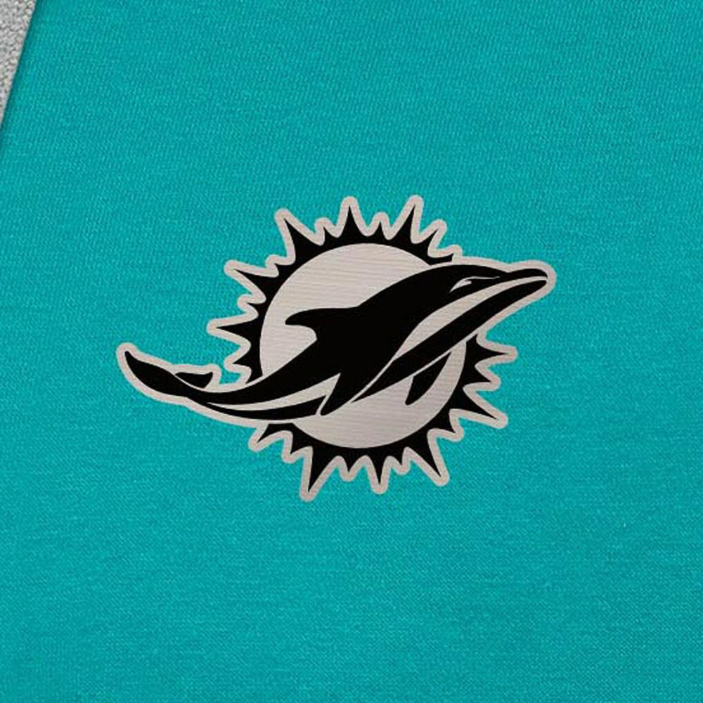 Antigua Brushed Carbon Victory Pullover Hoodie - Miami Dolphins Hoodies