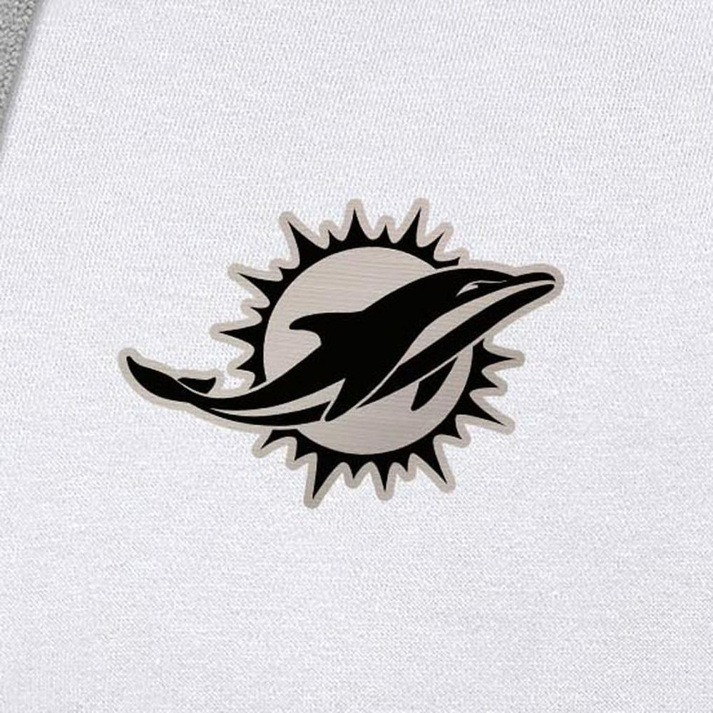 Antigua Brushed Carbon Victory Pullover Hoodie - Miami Dolphins Hoodies