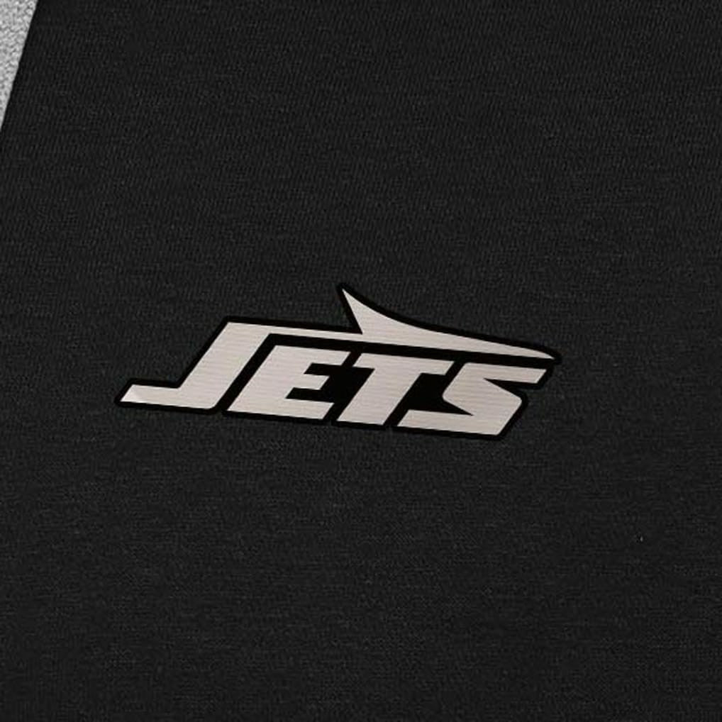 Antigua Brushed Carbon Victory Pullover Hoodie - New York Jets Hoodies