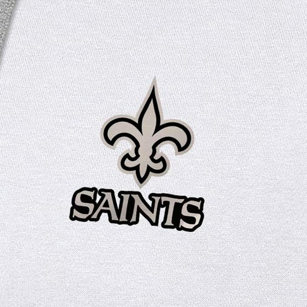 Antigua Brushed Carbon Victory Pullover Hoodie - New Orleans Saints Hoodies