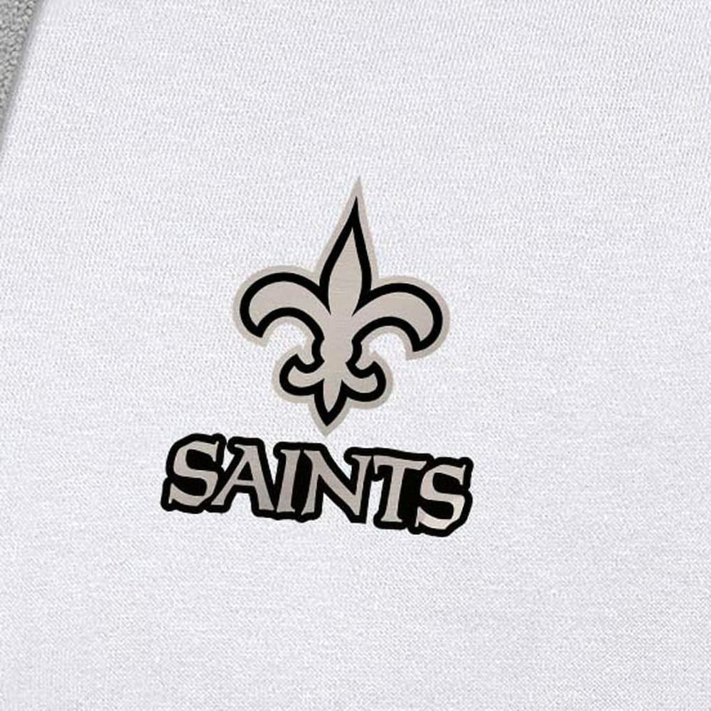 Antigua Brushed Carbon Victory Pullover Hoodie - New Orleans Saints Hoodies