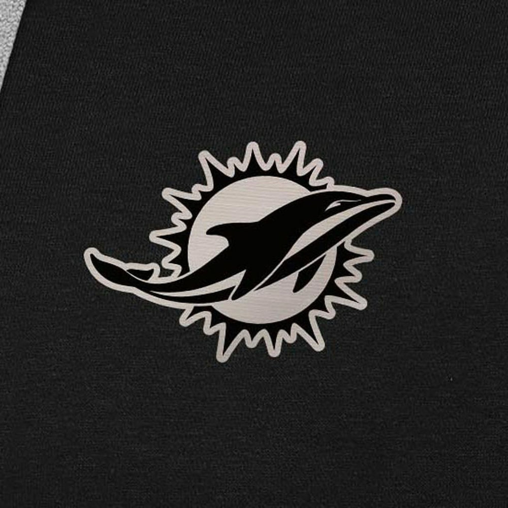 Antigua Brushed Carbon Victory Pullover Hoodie - Miami Dolphins Hoodies