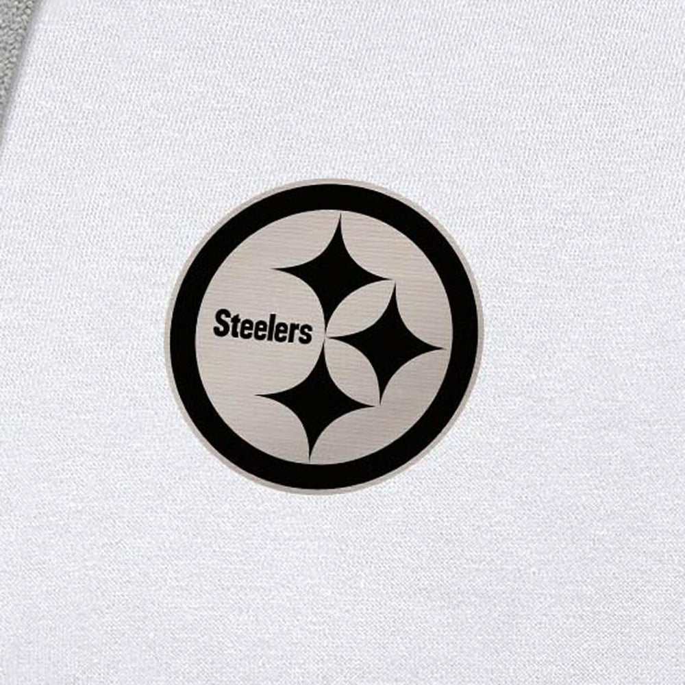 Antigua Brushed Carbon Victory Pullover Hoodie - Pittsburgh Steelers Hoodies