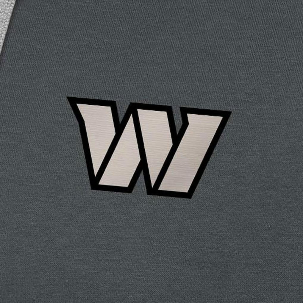 Antigua Brushed Carbon Victory Pullover Hoodie - Washington Commanders Hoodies
