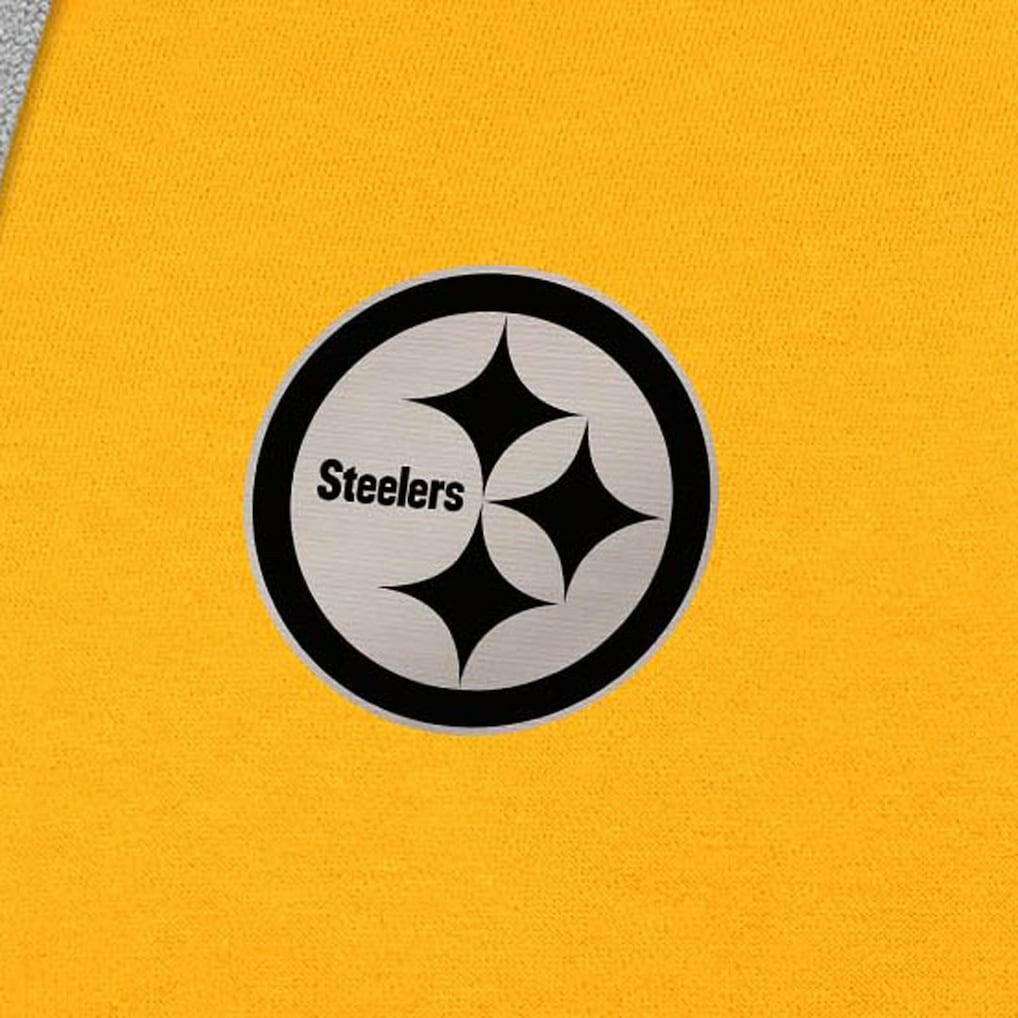 Antigua Brushed Carbon Victory Pullover Hoodie - Pittsburgh Steelers Hoodies