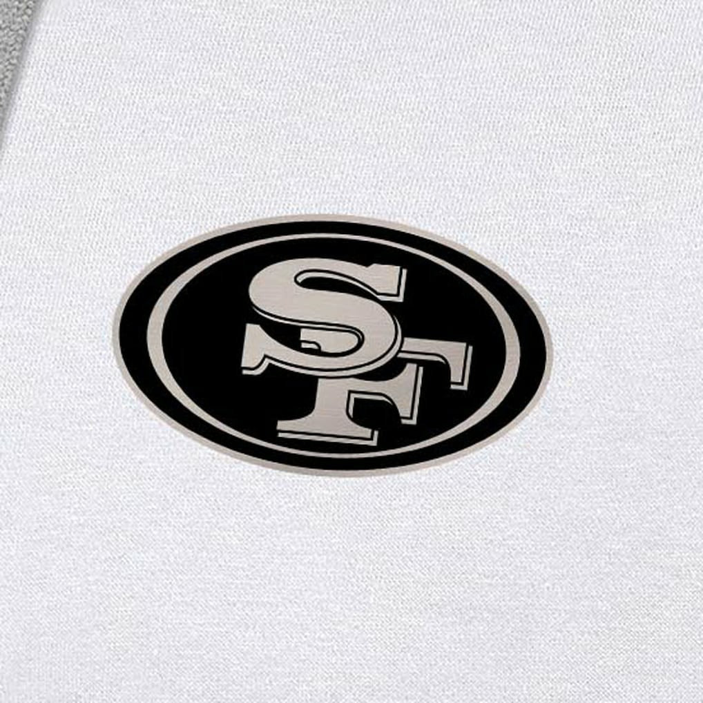 Antigua Brushed Carbon Victory Pullover Hoodie - San Francisco 49ers Hoodies