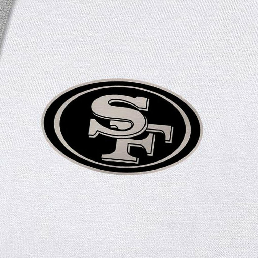 Antigua Brushed Carbon Victory Pullover Hoodie - San Francisco 49ers Hoodies