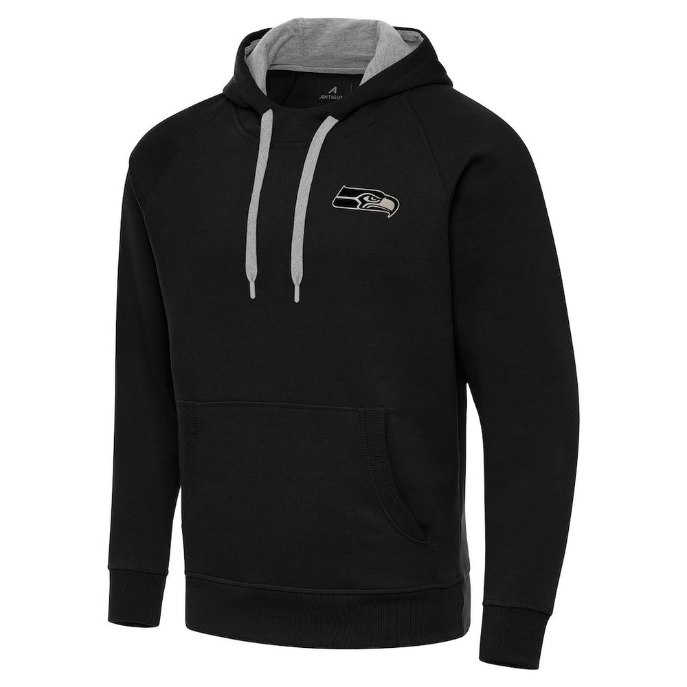 Antigua Brushed Carbon Victory Pullover Hoodie - Seattle Seahawks Hoodies