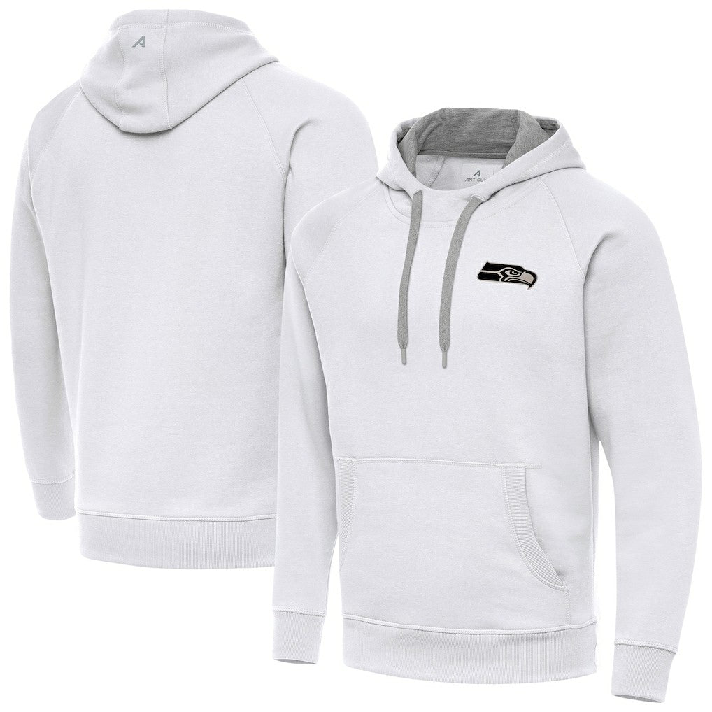 Antigua Brushed Carbon Victory Pullover Hoodie - Seattle Seahawks Hoodies